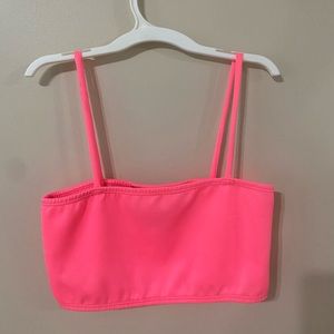 pink crop top